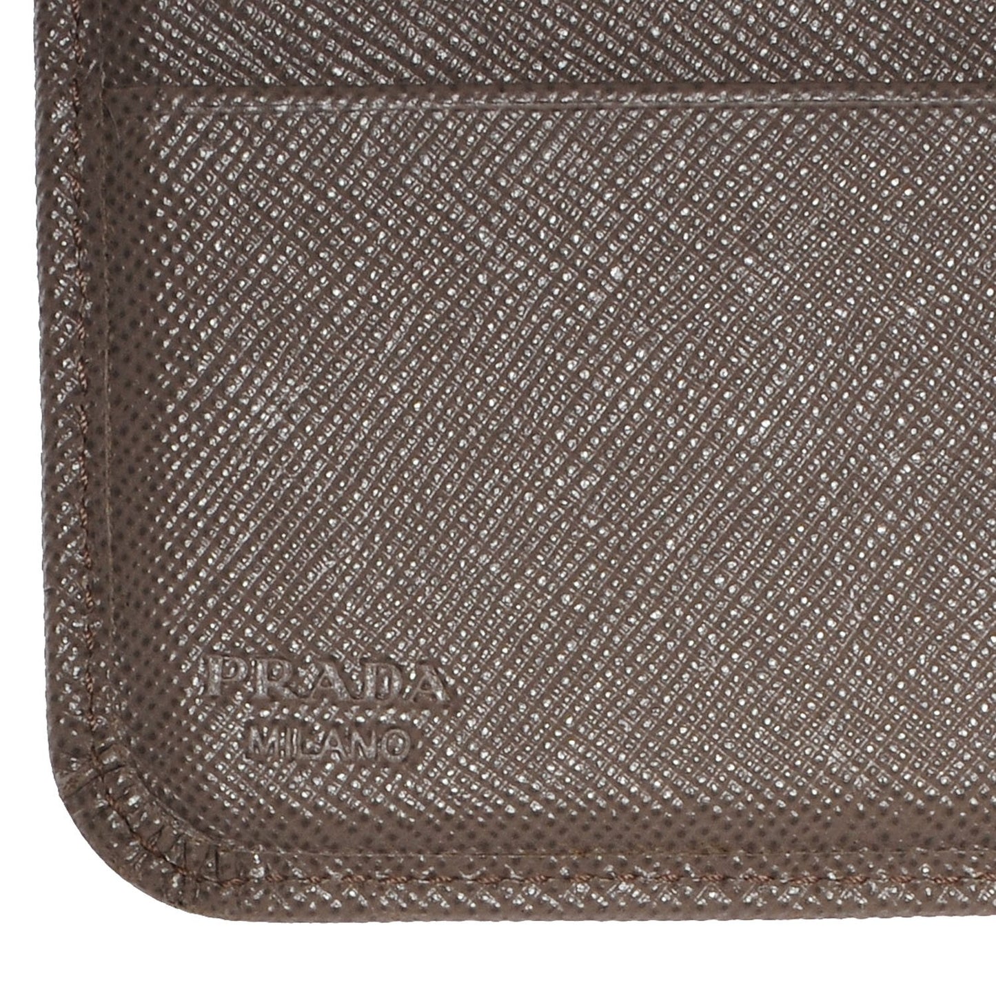 Saffiano Metal Zip Around Wallet Argilla