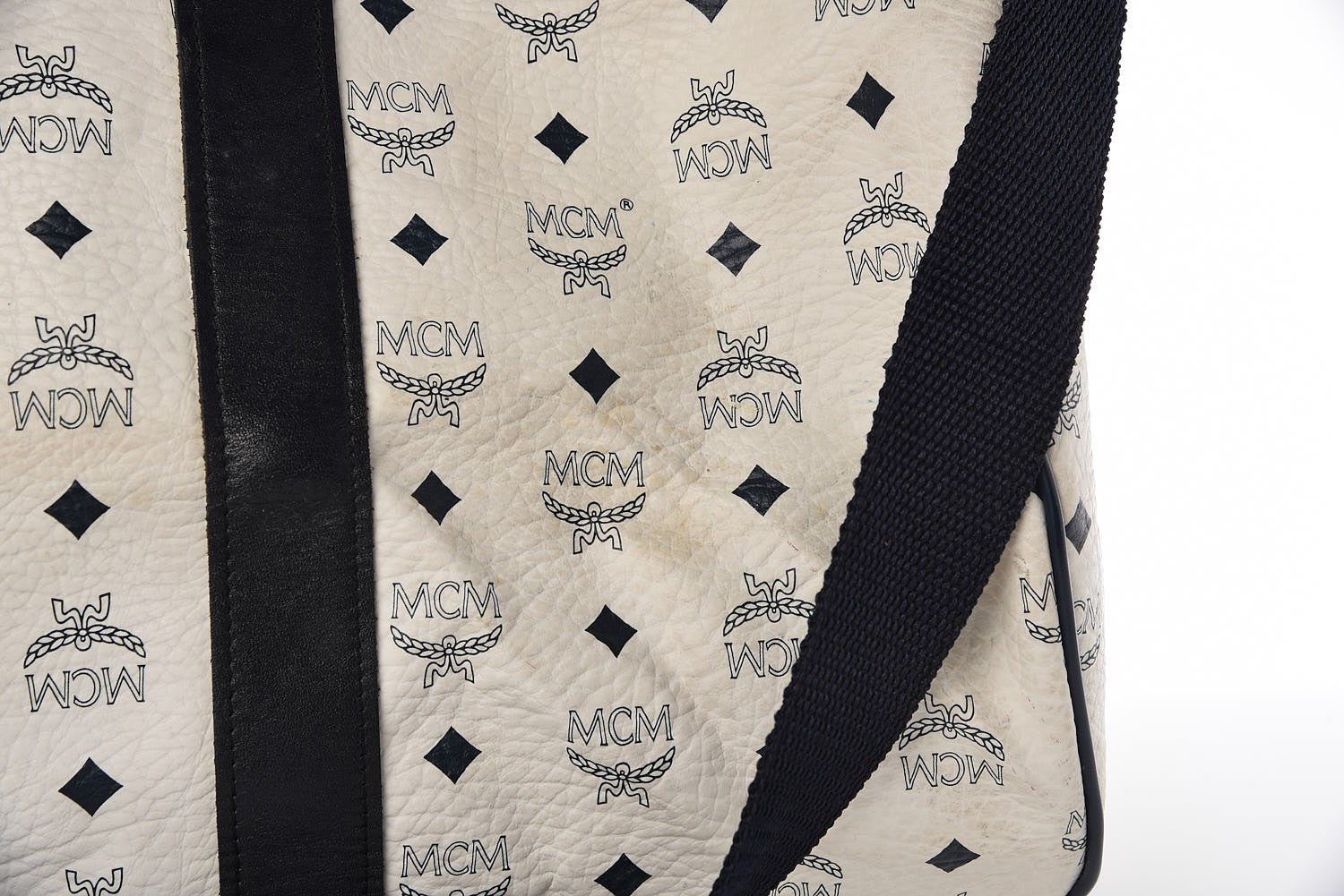 MCM Visetos Weekender Duffle Bag White 21 of 33