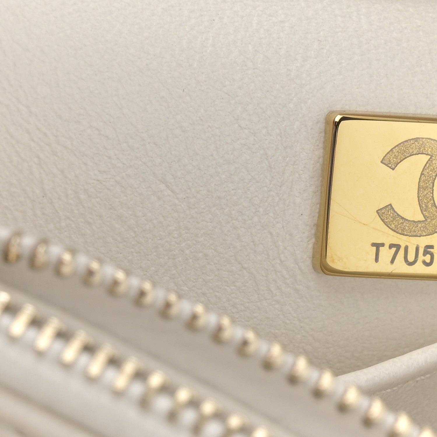 Chanel Caviar Quilted Small Coco Handle Flap White 7 of 12