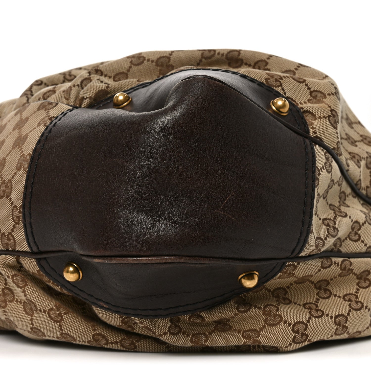 Gucci Monogram Large Jockey Hobo Dark Brown 10 of 11