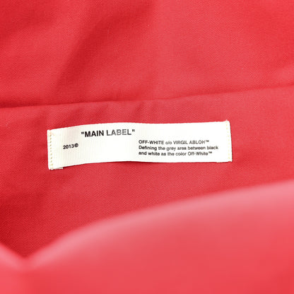 Off-White Canvas Quote Backpack Red White 6 of 15