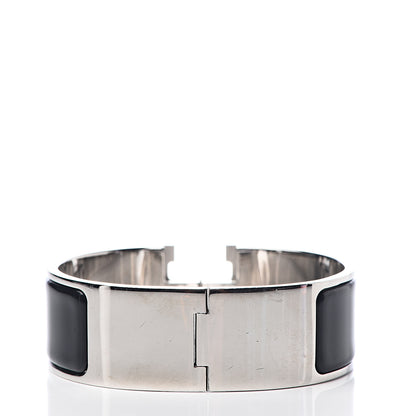 Hermes Enamel Wide Clic Clac H Bracelet PM Black 3 of 5
