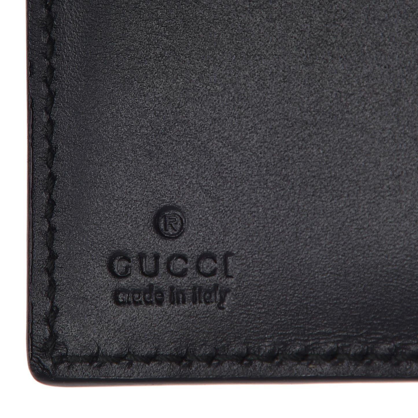 Guccissima Bow Train Pass Case Black