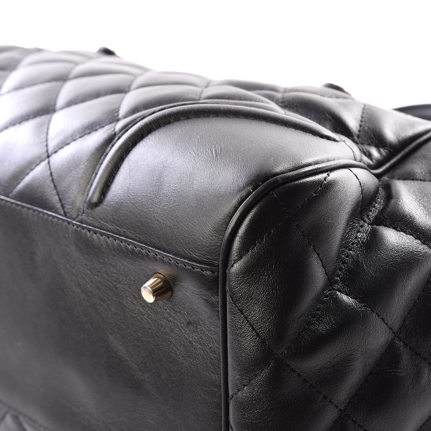 Burberry Calfskin Quilted Satchel Black 9 of 13