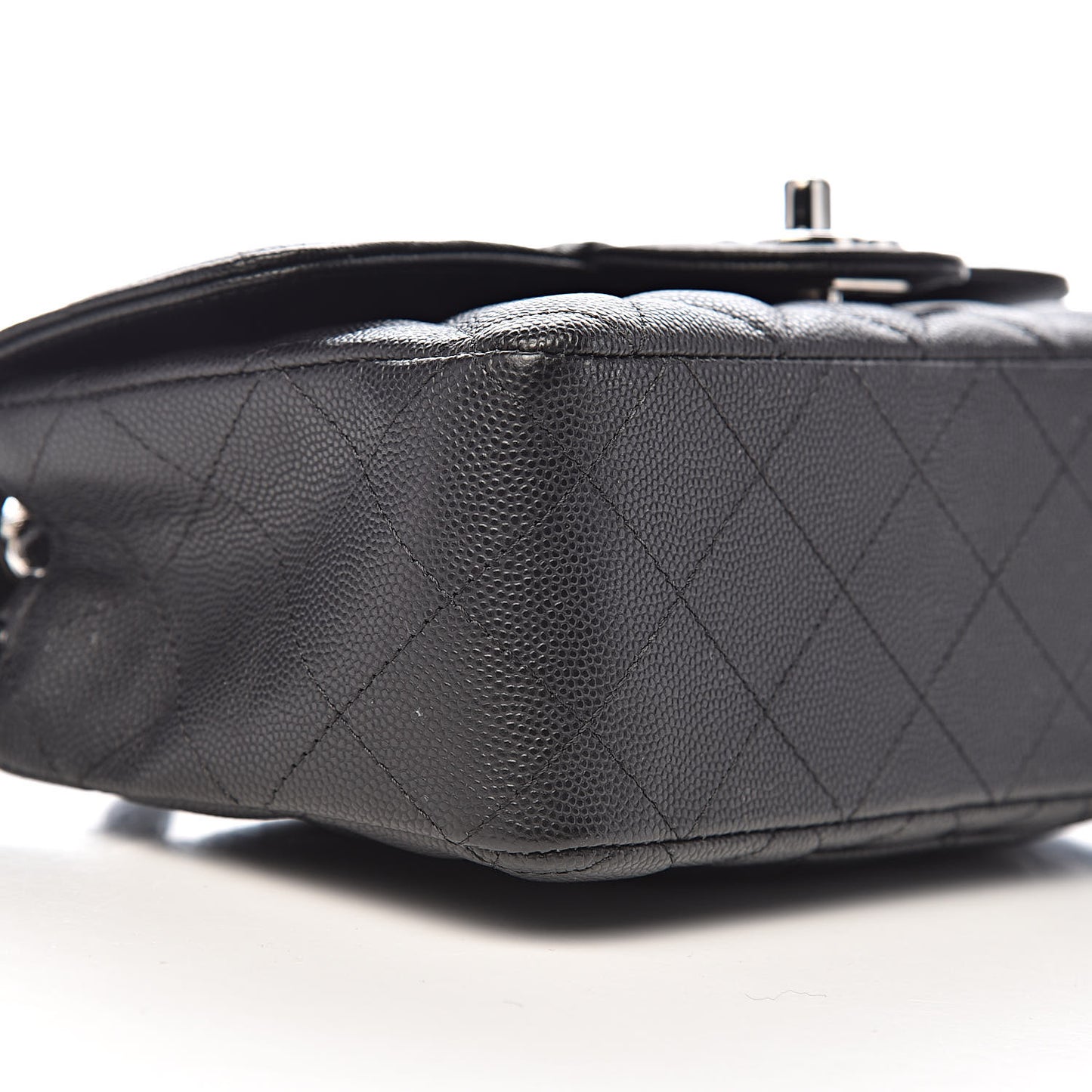 Caviar Quilted Mini Rectangular Flap Black