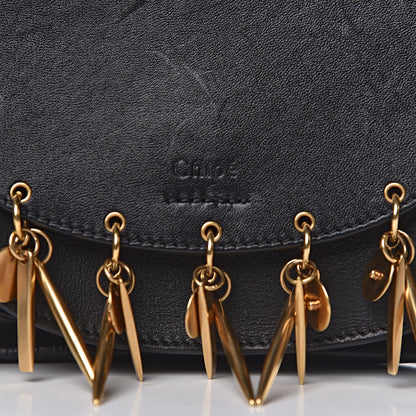 Chloe Calfskin Small Charm Hudson Shoulder Bag Black 12 of 15