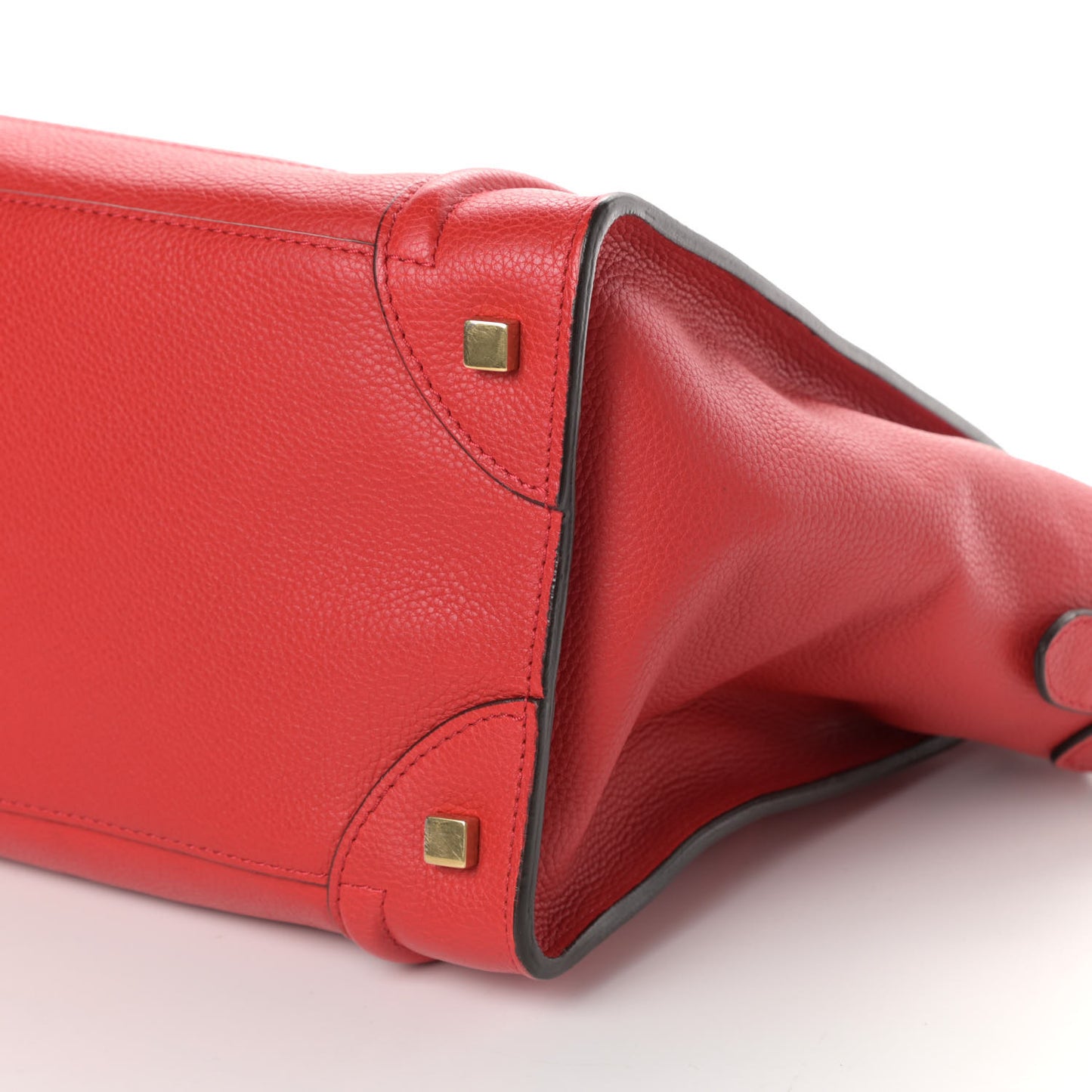 Drummed Calfskin Mini Luggage Red