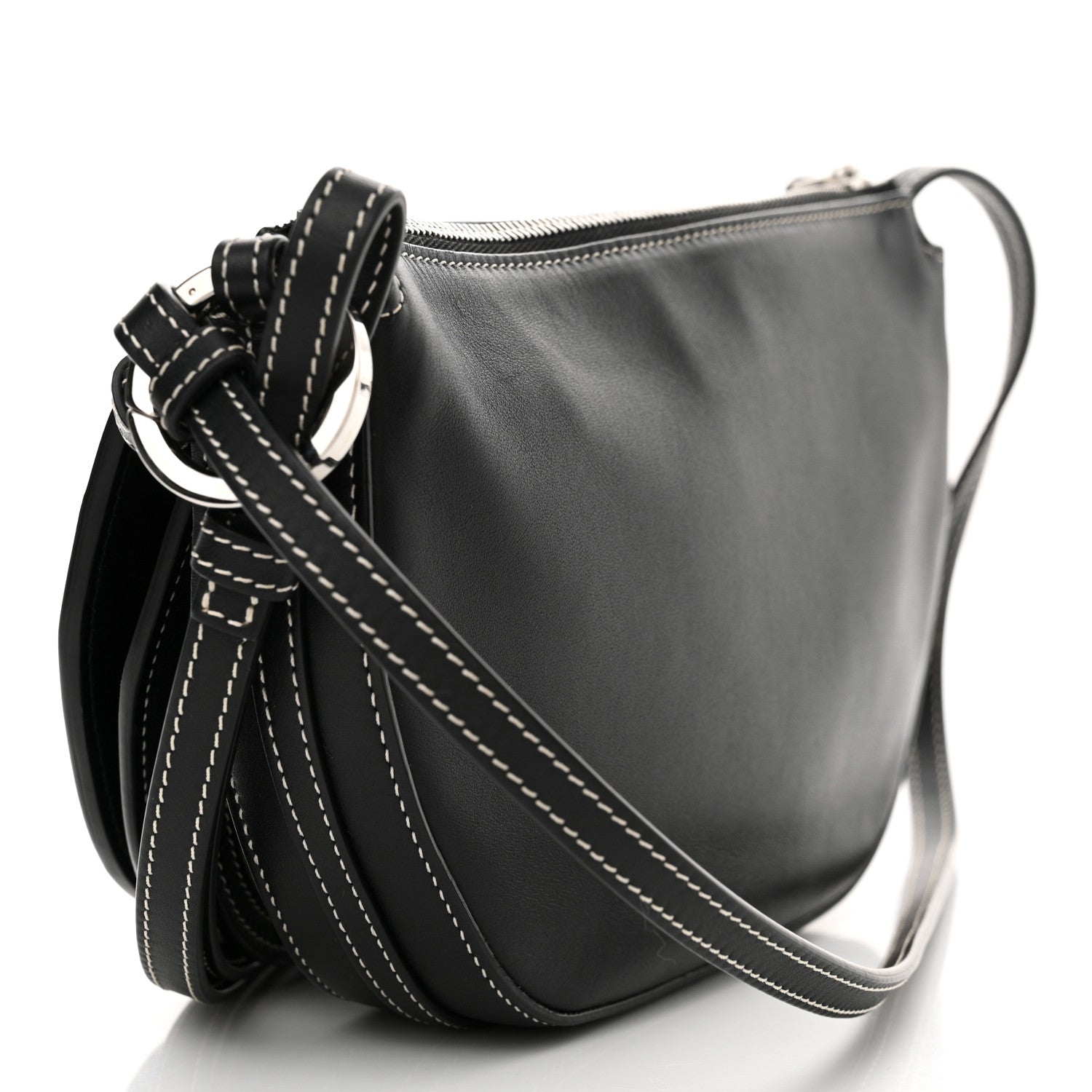 Burberry Canvas Horseferry Print Double Olympia Shoulder Bag Black 3 of 12