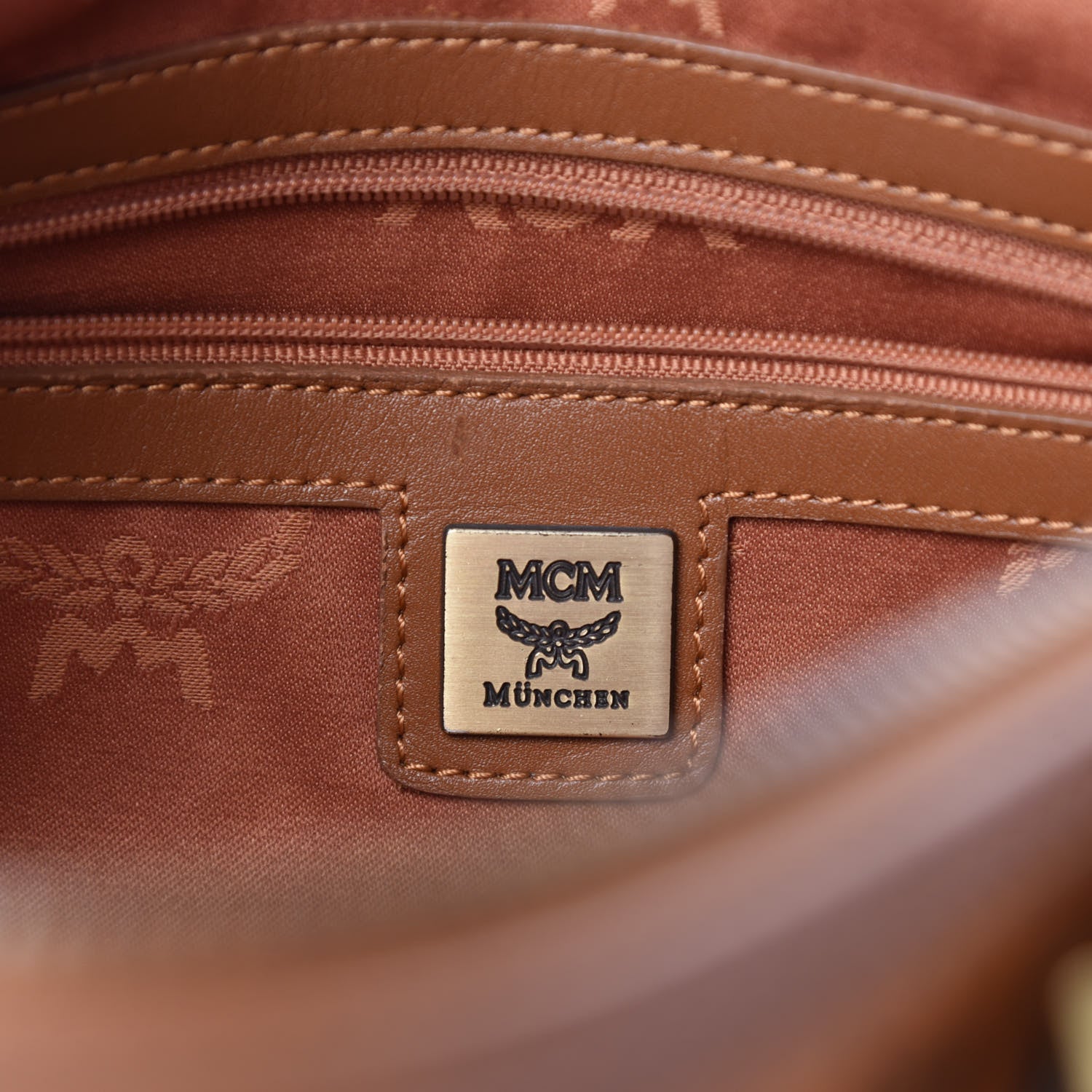 MCM Visetos Boston Bag Cognac 8 of 11