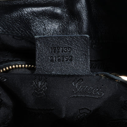 Gucci Patent Chevron Fur Medium Indy Hobo Black 7 of 7
