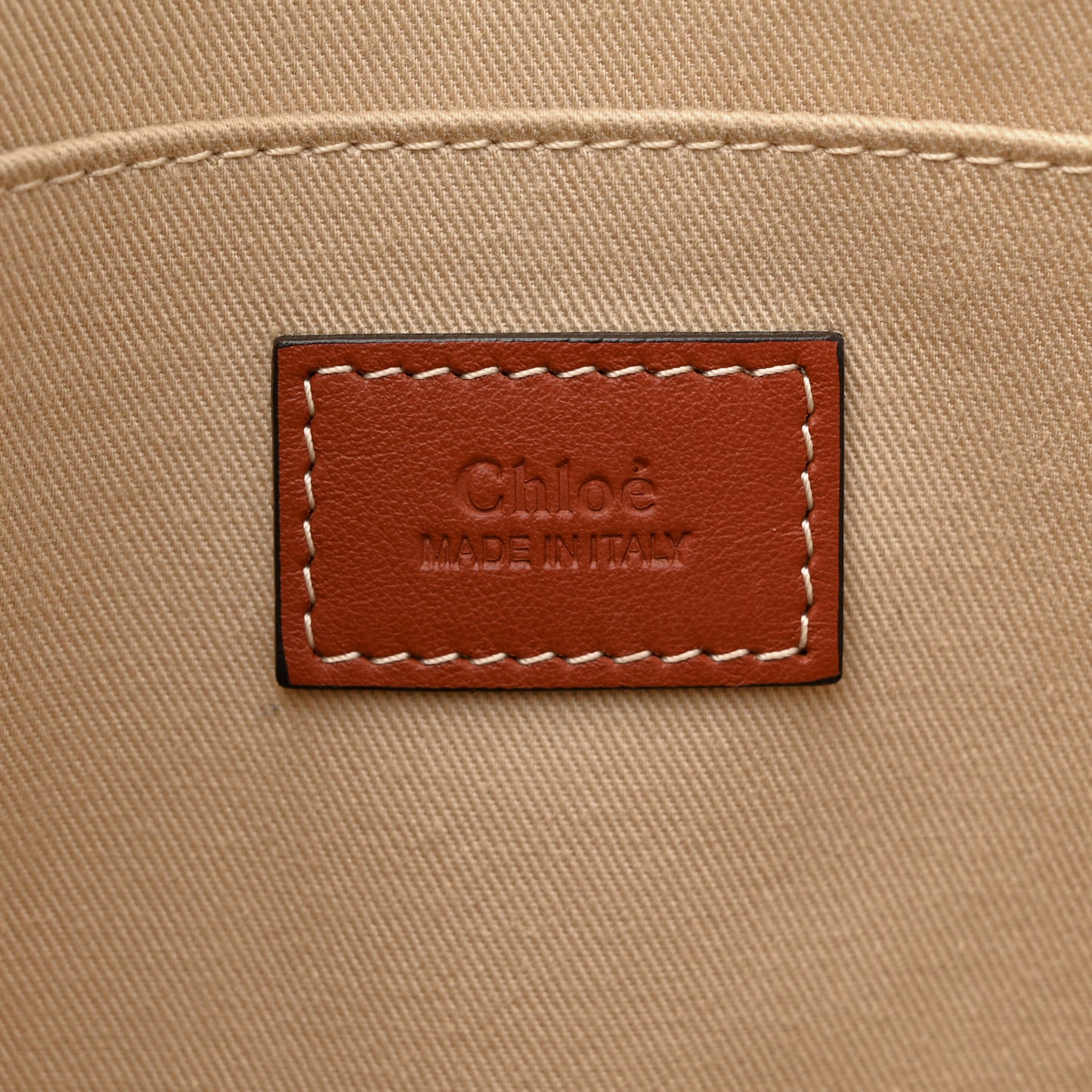 Cotton Calfskin Large Woody Ribbon Tote White Brown