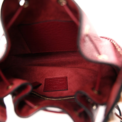 Valentino Garavani Grained Calfskin Rockstud Bucket Bag Rubino 5 of 12