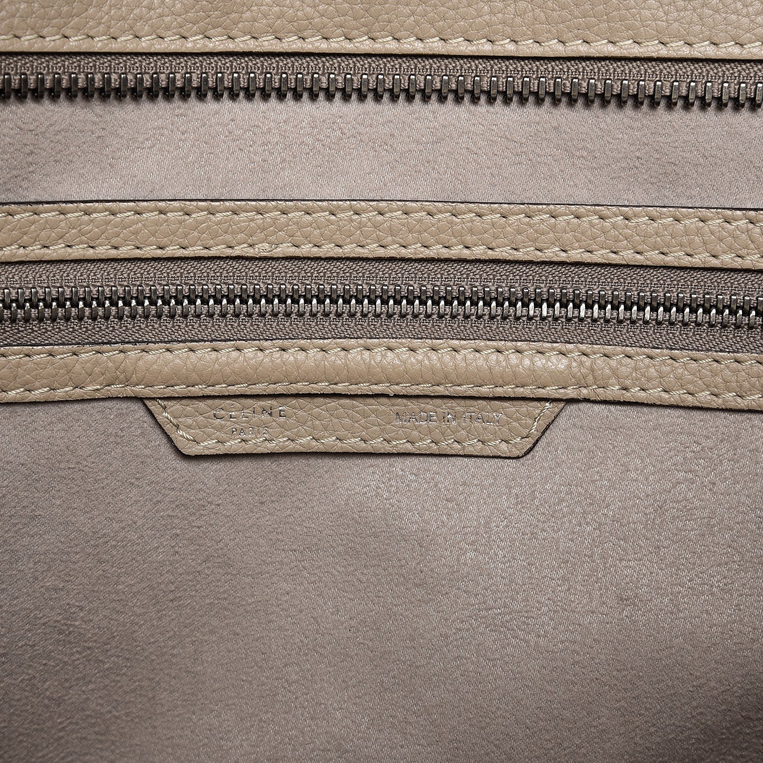 Celine Drummed Calfskin Mini Luggage Dune 6 of 9