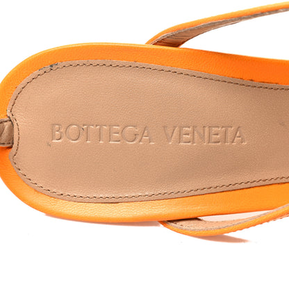 Bottega Veneta Lambskin Stretch Multi Strap 90mm Sandals 37.5 Tangerine 7 of 7
