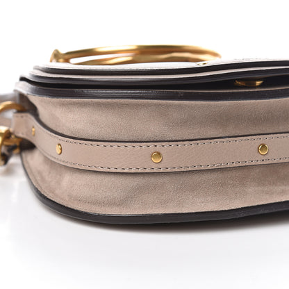 Chloe Calfskin Suede Small Nile Bracelet Bag Motty Grey 7 of 9