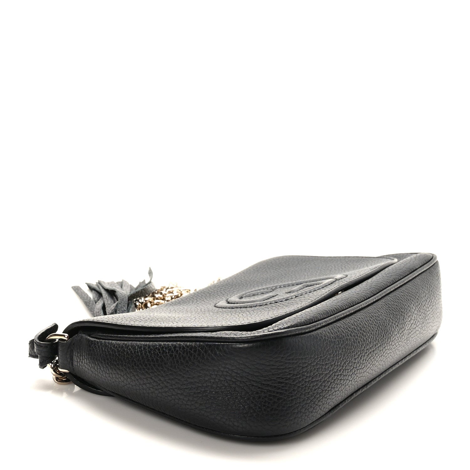 Gucci Pebbled Calfskin Medium Soho Flap Crossbody Black 4 of 9