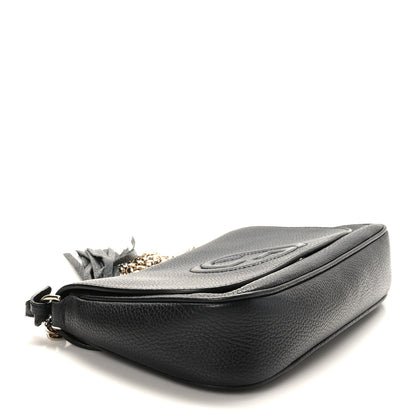 Gucci Pebbled Calfskin Medium Soho Flap Crossbody Black 4 of 9