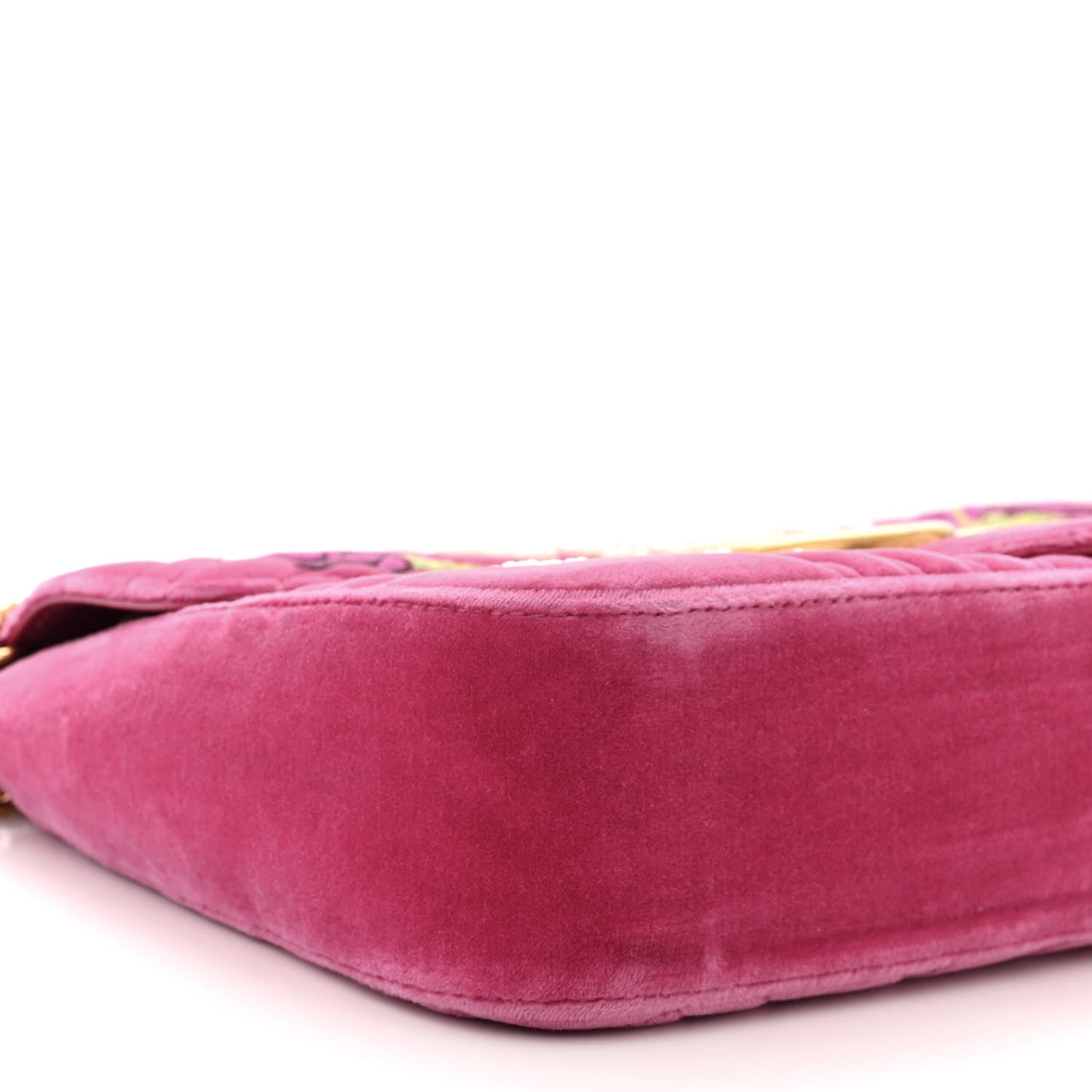 Velvet Matelasse Blind for Love Embroidered Medium GG Marmont Shoulder Bag Light Raspberry Rose Multicolor