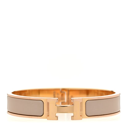 Hermes Enamel Narrow Clic Clac H Bracelet PM Marron Glace 1 of 5