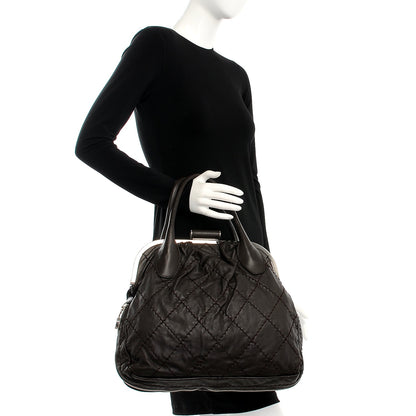 Chanel Calfskin Expandable Stitched Frame Bag Dark Brown 2 of 8