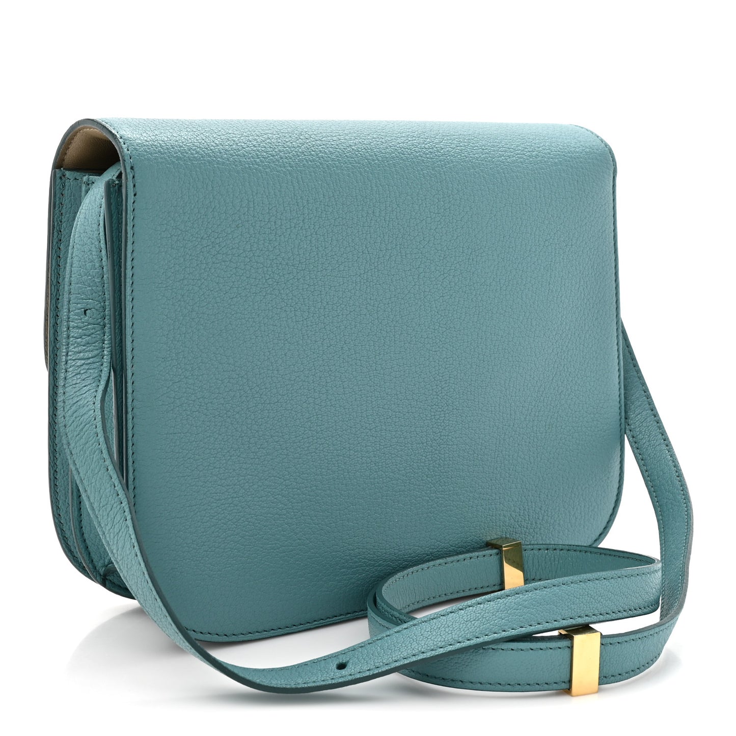 Goatskin Medium Classic Box Flap Bag Antarctic