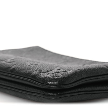 Louis Vuitton Empreinte Double Zip Pochette Black 9 of 12