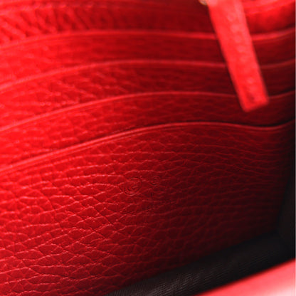Gucci Dollar Calfskin Interlocking G Chain Wallet Red 6 of 9