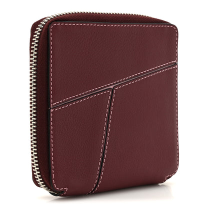 Loewe Calfskin Small Puzzle French Zip Around Wallet Wine Soft Pink 3 of 9