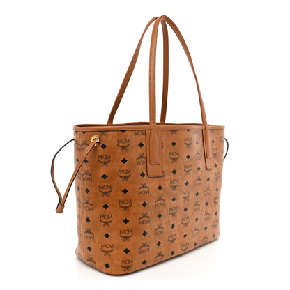 MCM Visetos Medium Liz Reversible Shopper Tote Cognac 5 of 18