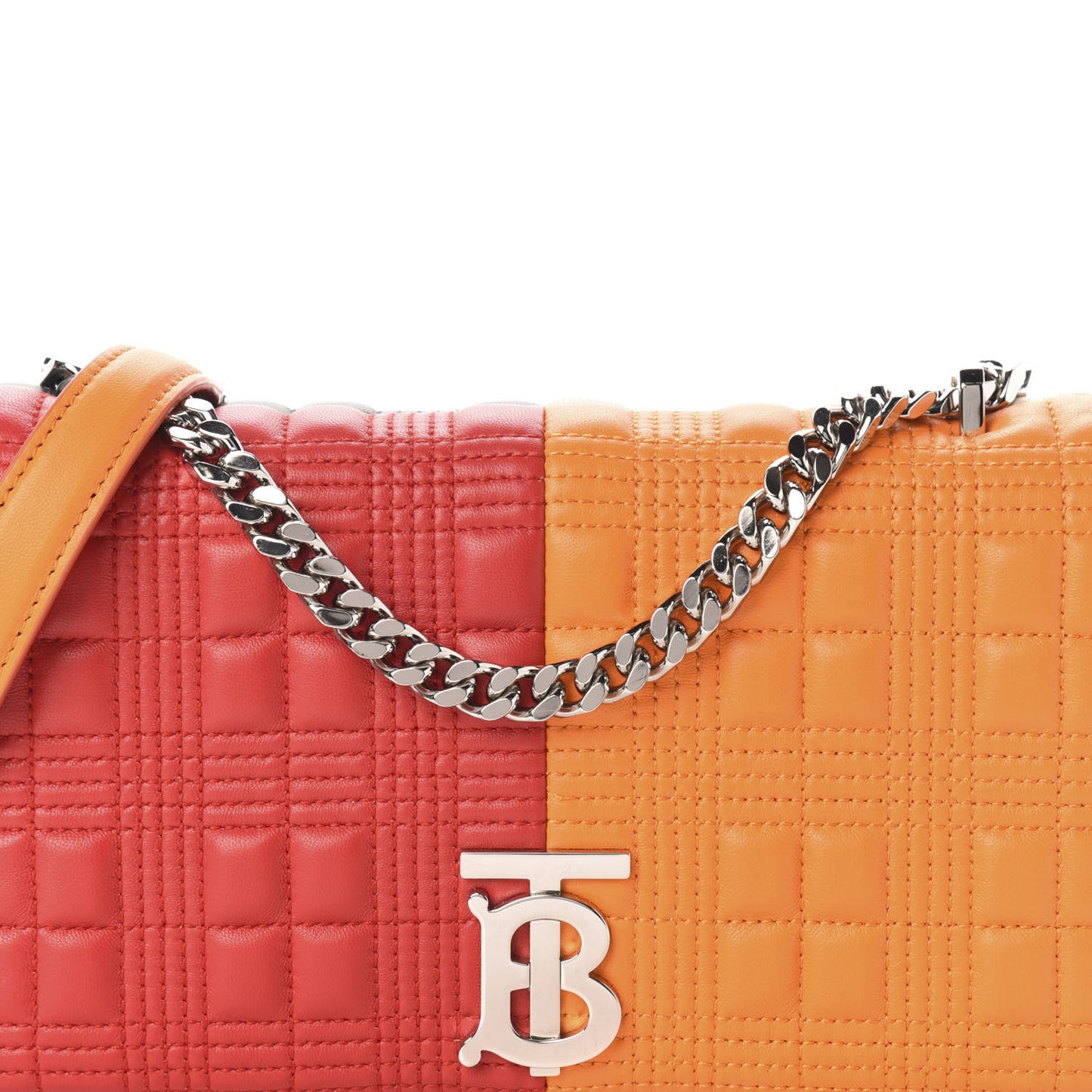 Lambskin Quilted Small Lola Bag Bright Red Orange