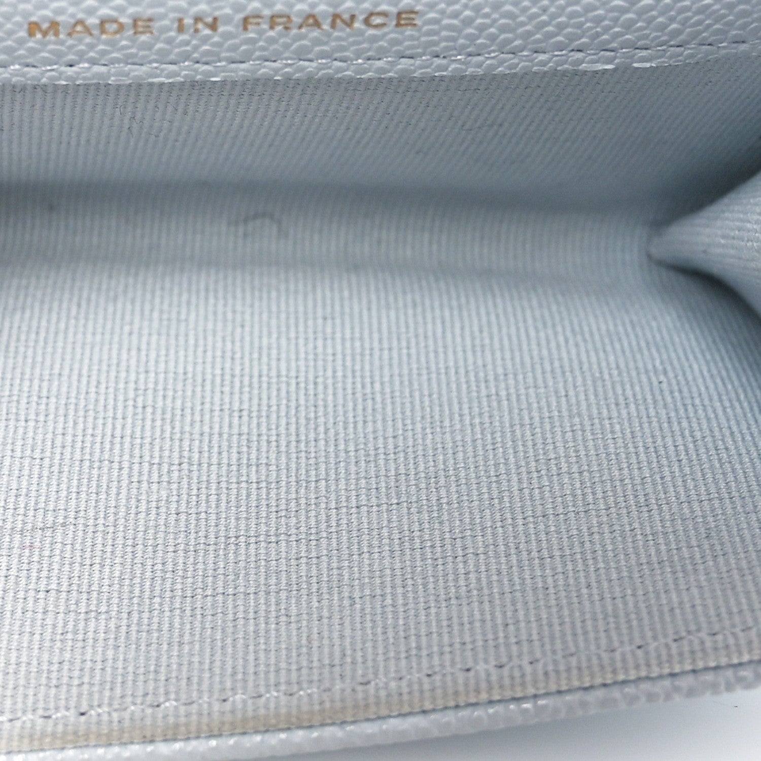 Chanel Caviar Quilted Flap Card Holder Wallet Light Blue 4 of 11