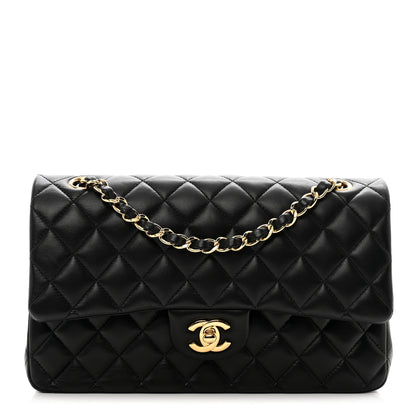Chanel Lambskin Quilted Medium Double Flap Black 1 of 11