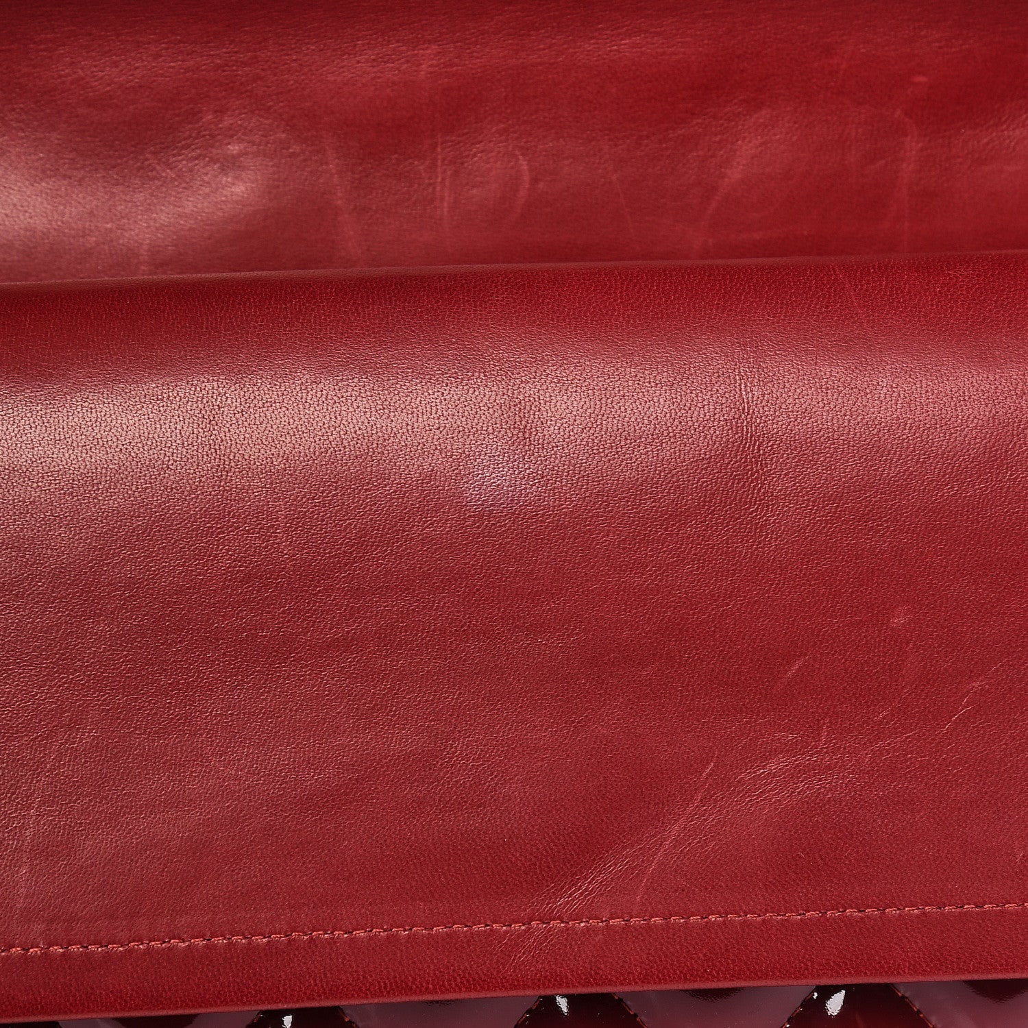 Chanel Patent Quilted Maxi Double Flap Red 16 of 24