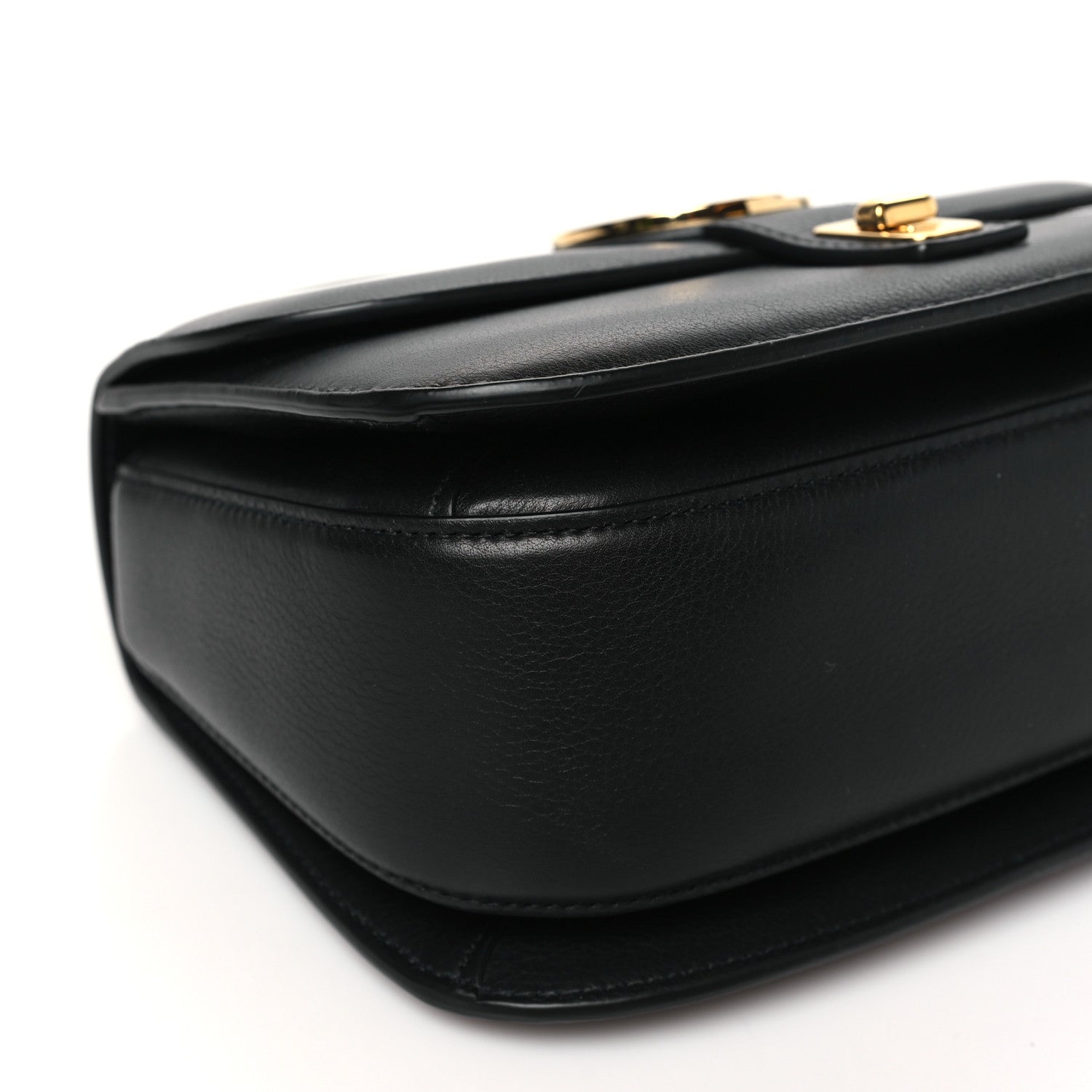 Gucci Roxy Calfskin Small Blondie Top Handle Shoulder Flap Bag Black 9 of 10