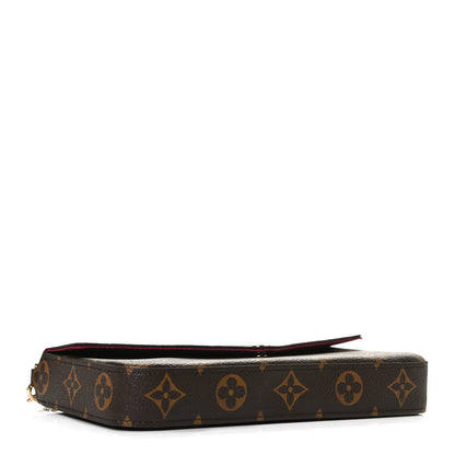 Louis Vuitton Monogram Pochette Felicie Chain Wallet Fuchsia 5 of 11