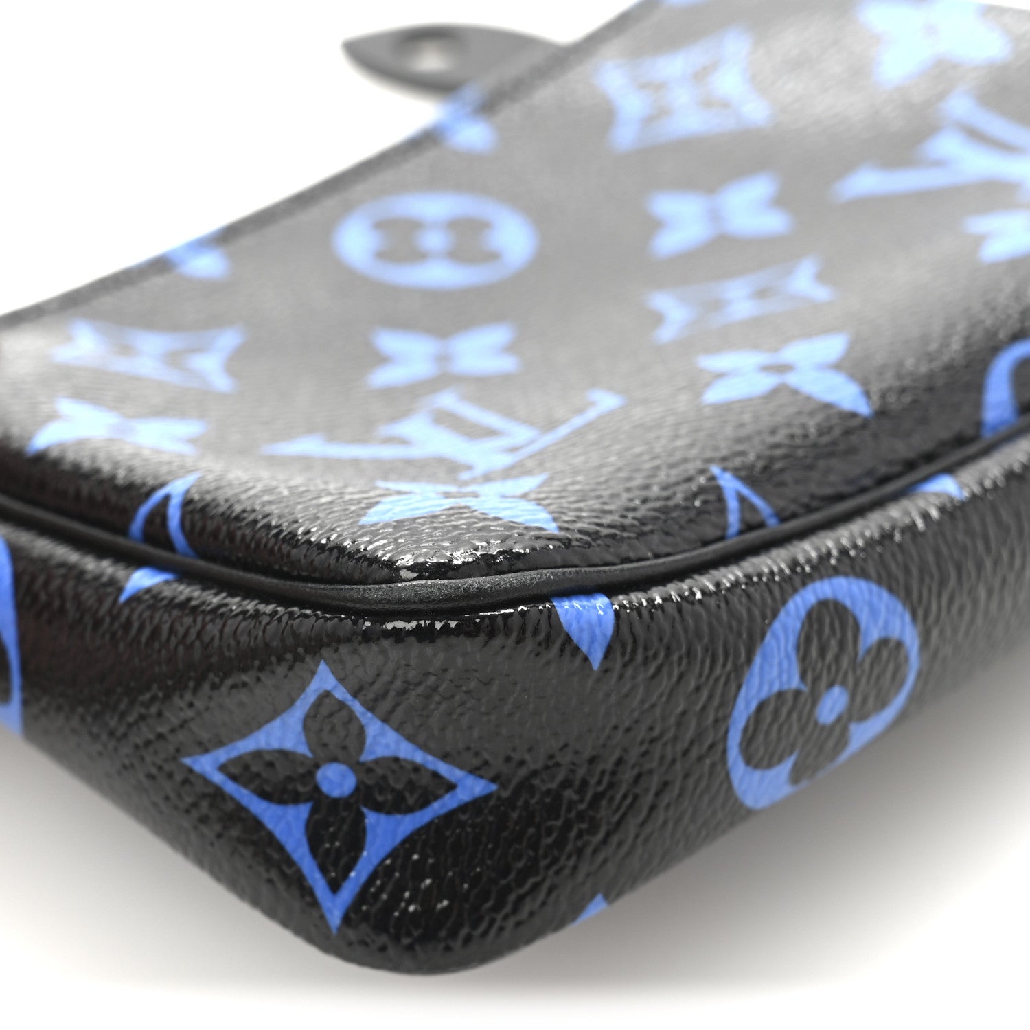 Louis Vuitton Colored Monogram Mini Pochette Accessories Blue Black 9 of 9