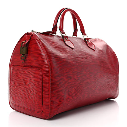 Louis Vuitton Epi Speedy 30 Castillan Red 3 of 14