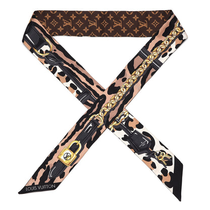 Louis Vuitton Silk Monogram Leorgam BB Bandeau Brown 1 of 5