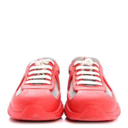 Prada Soft Rubber Mesh Womens America's Cup Sneakers 38 Red 3 of 10