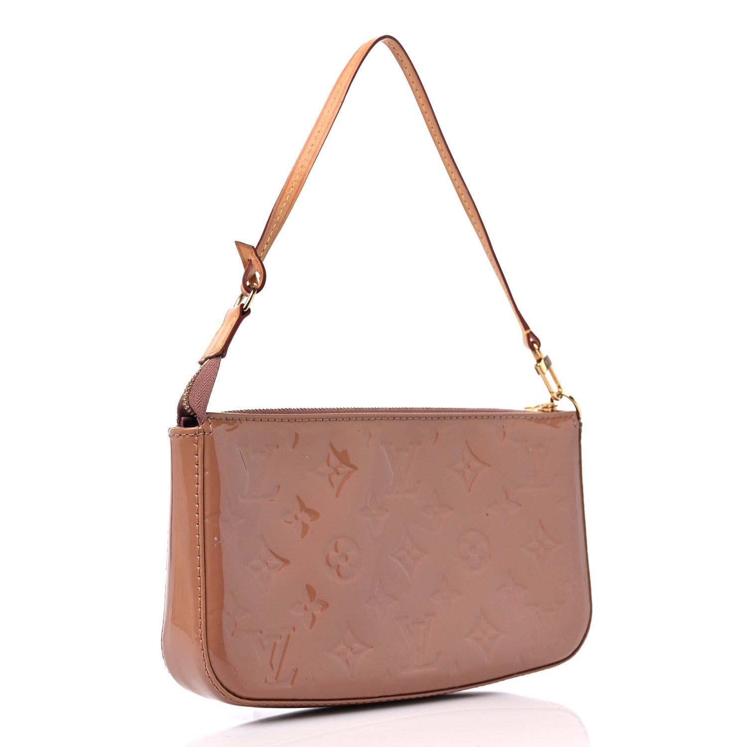 Louis Vuitton Vernis Pochette Accessories NM Rose Velours 3 of 12