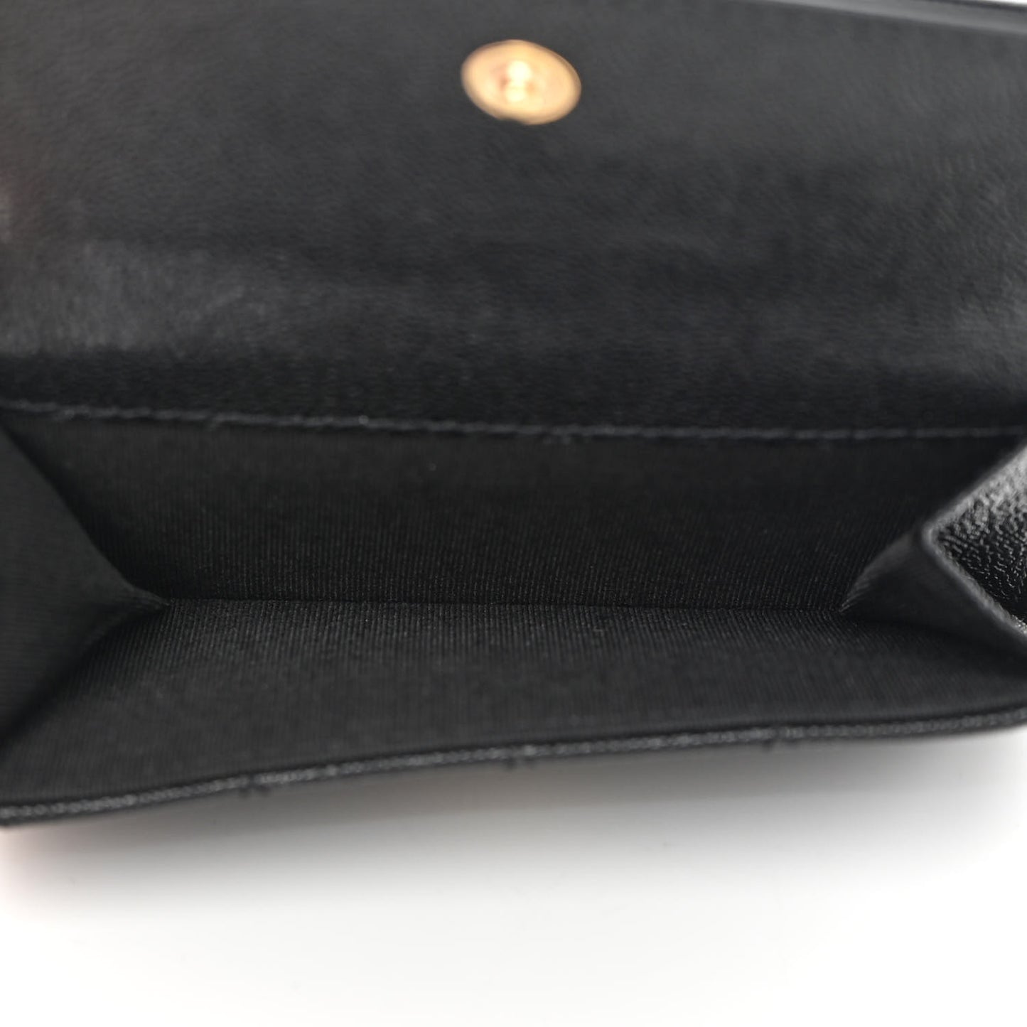 Caviar Quilted Small Boy Flap Wallet Black