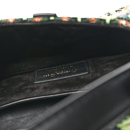 Christian Dior Beaded Fringe Mini Saddle Bag Green Multicolor 5 of 11