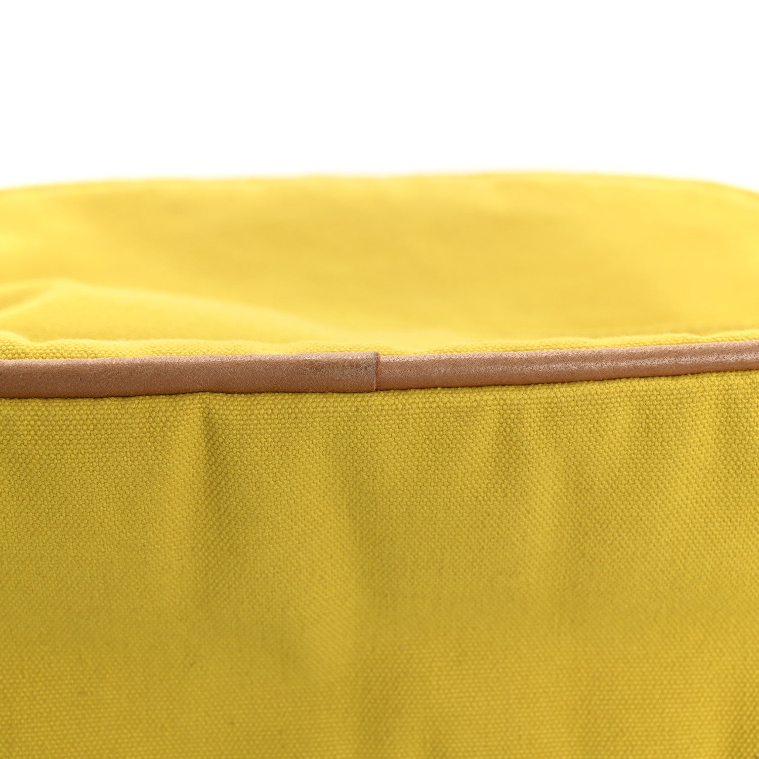 Hermes Cotton Canvas Bolide Travel Cosmetic Pouch Yellow 11 of 11