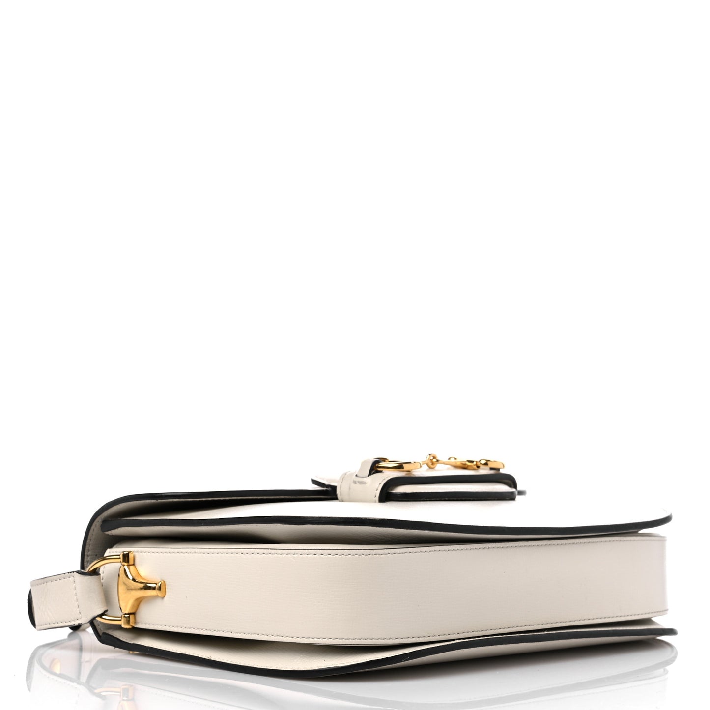 Azalea Calfskin Horsebit 1955 Shoulder Bag Mystic White