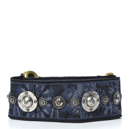 Christian Dior Canvas Embroidered Studded KaleiDiorscopic Adjustable Shoulder Strap Blue 2 of 6