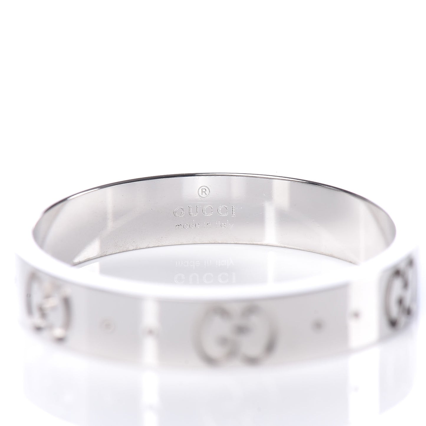 18K White Gold 4mm Icon Thin Band Ring 60 9