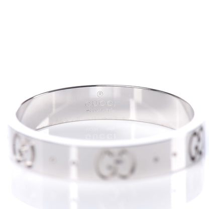 Gucci 18K White Gold 4mm Icon Thin Band Ring 60 9 6 of 7