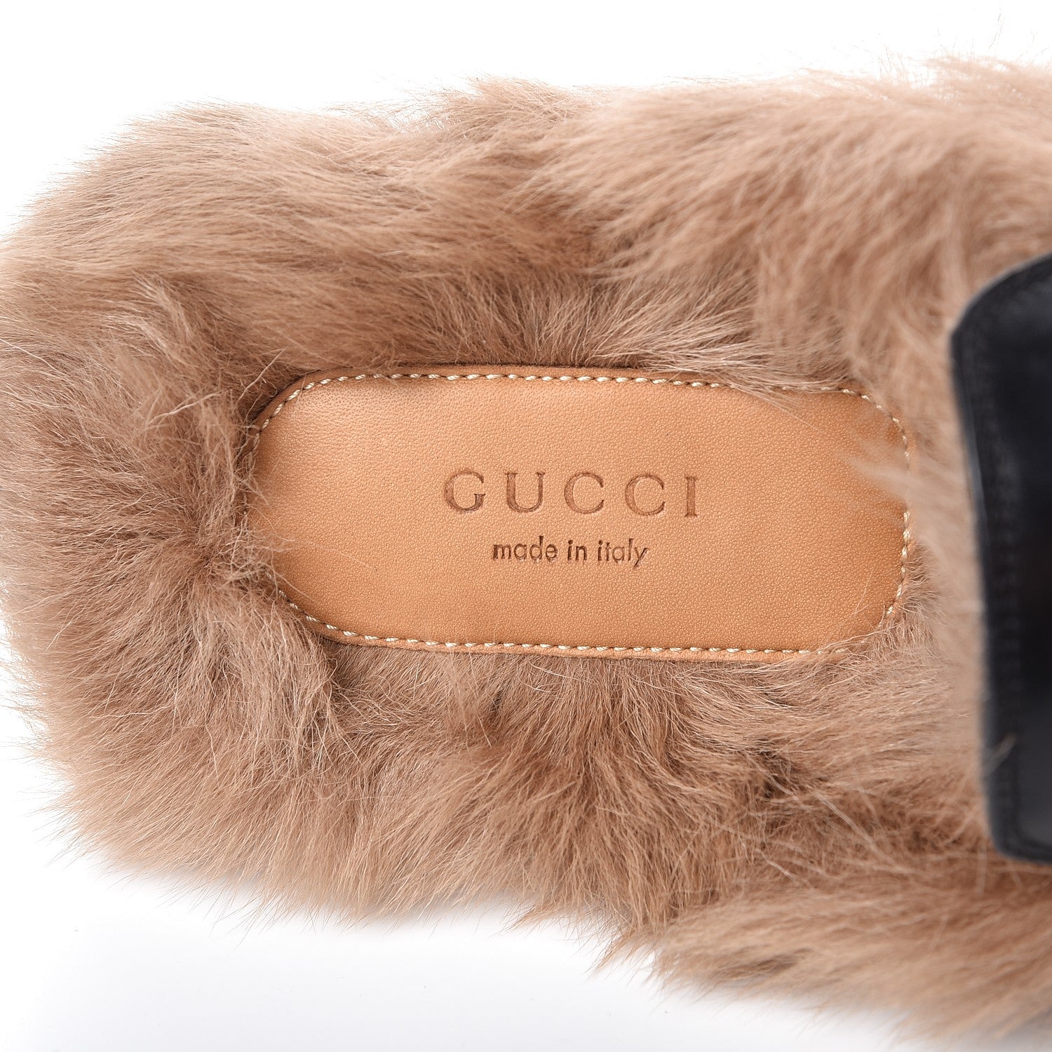 Gucci Calfskin Fur Womens Princetown Slippers 41.5 Black 7 of 8