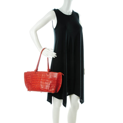 Nancy Gonzalez Crocodile Tote Orange 2 of 12
