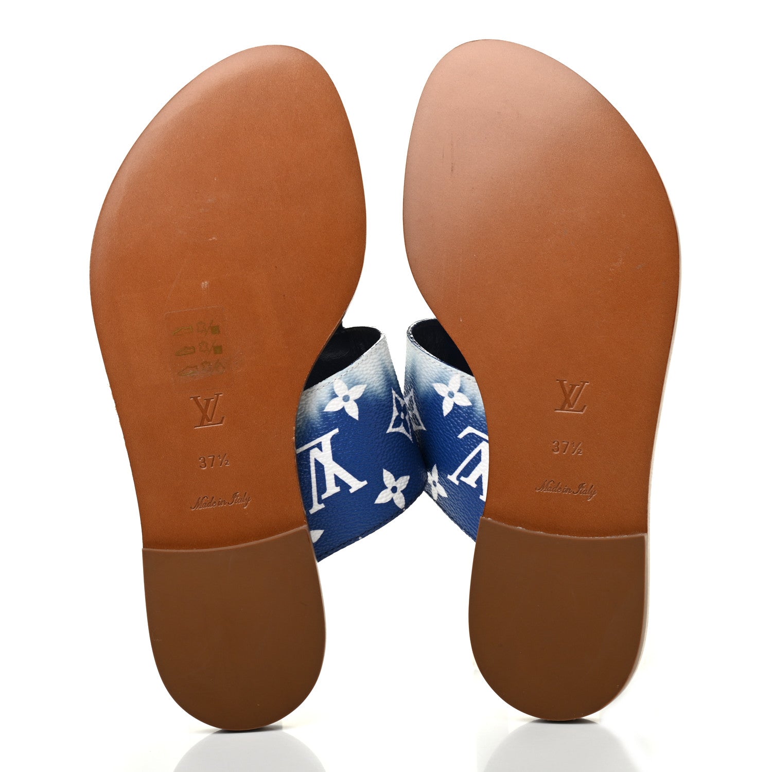 Louis Vuitton Monogram Escale Palma Sandals 37.5 Blue 5 of 8